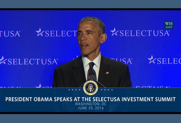 Us President Barack Obama referred to Sofidel In his speech at the SelectUSA Investment Summit