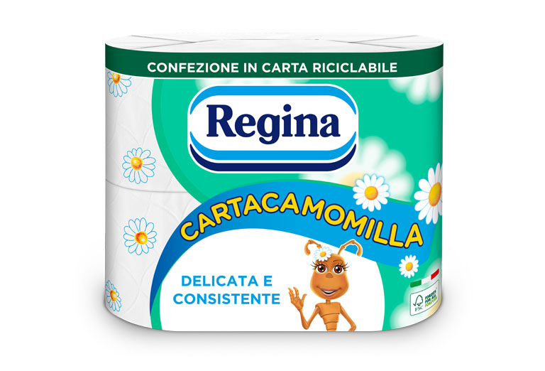 Regina Cartacamomilla “cambia veste” con una nuova confezione in carta