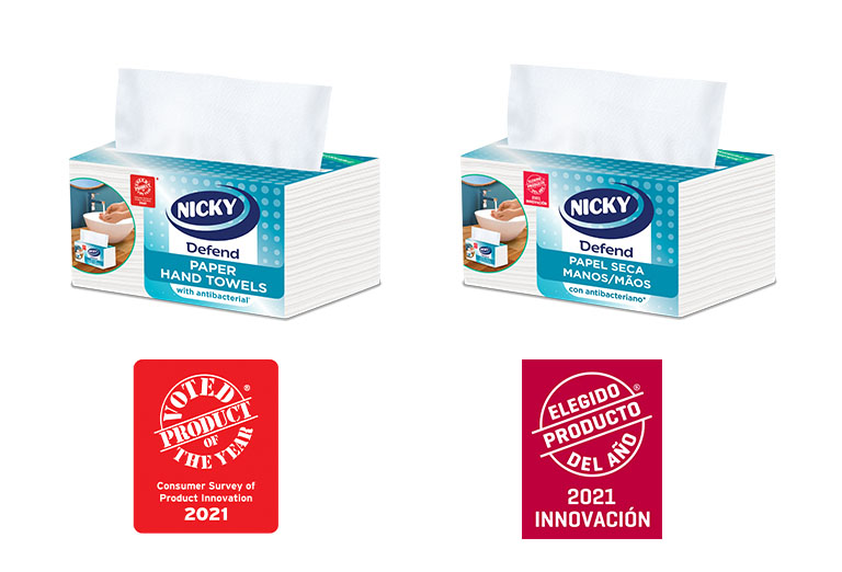 A winning innovation: the Nicky Defend paper towel is chosen as “Product of the Year” in the United Kingdom, Ireland and Spain